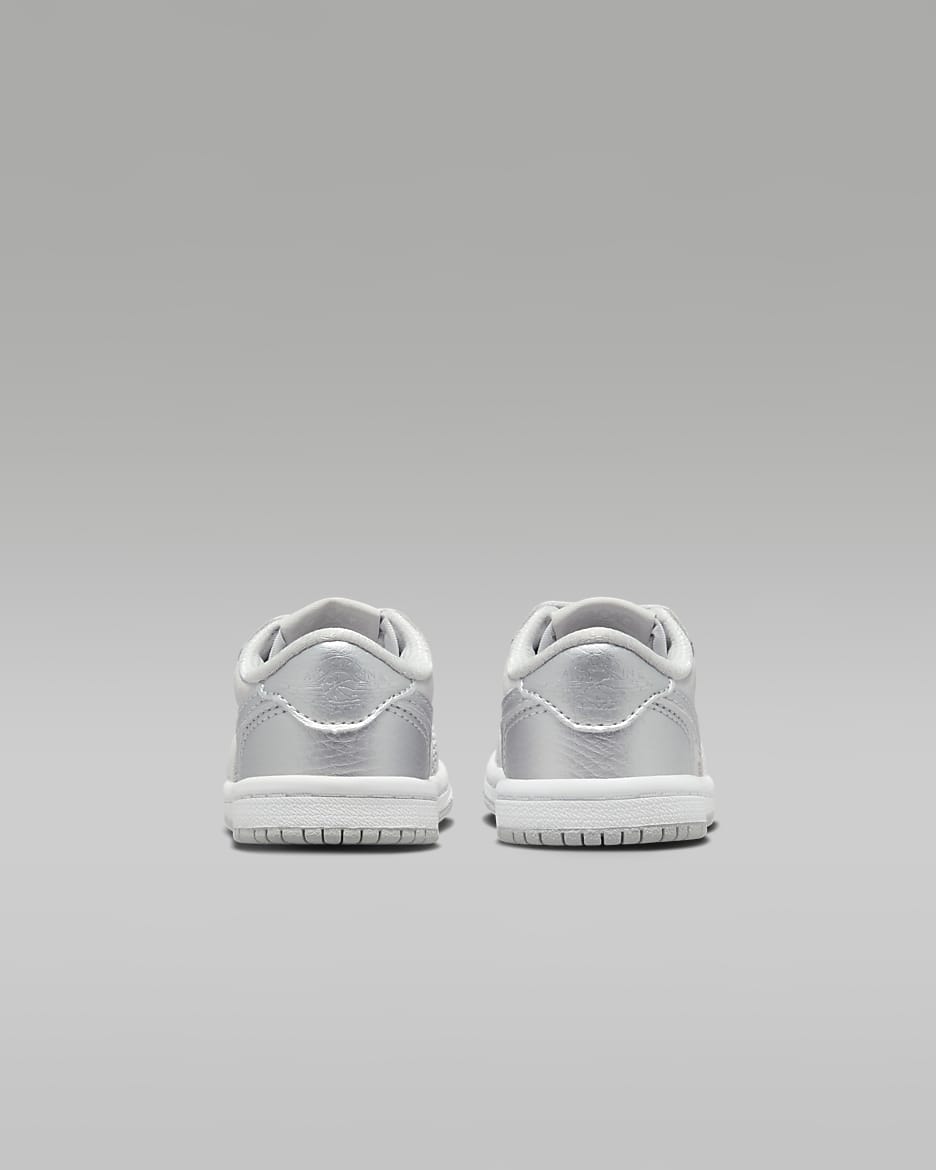 Jordan 1 Retro Low Silver Baby Toddler Shoes